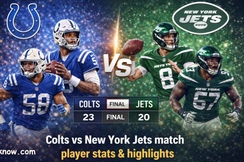 Colts vs New York Jets match player stats & highlights